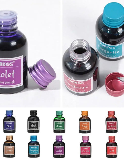 Load image into Gallery viewer, 1 Bottle Pure Colorful 20/30/70ml Fountain Pen Ink Refilling Ink Stationery School High Quality Calligraphy Writing Fountain Ink
