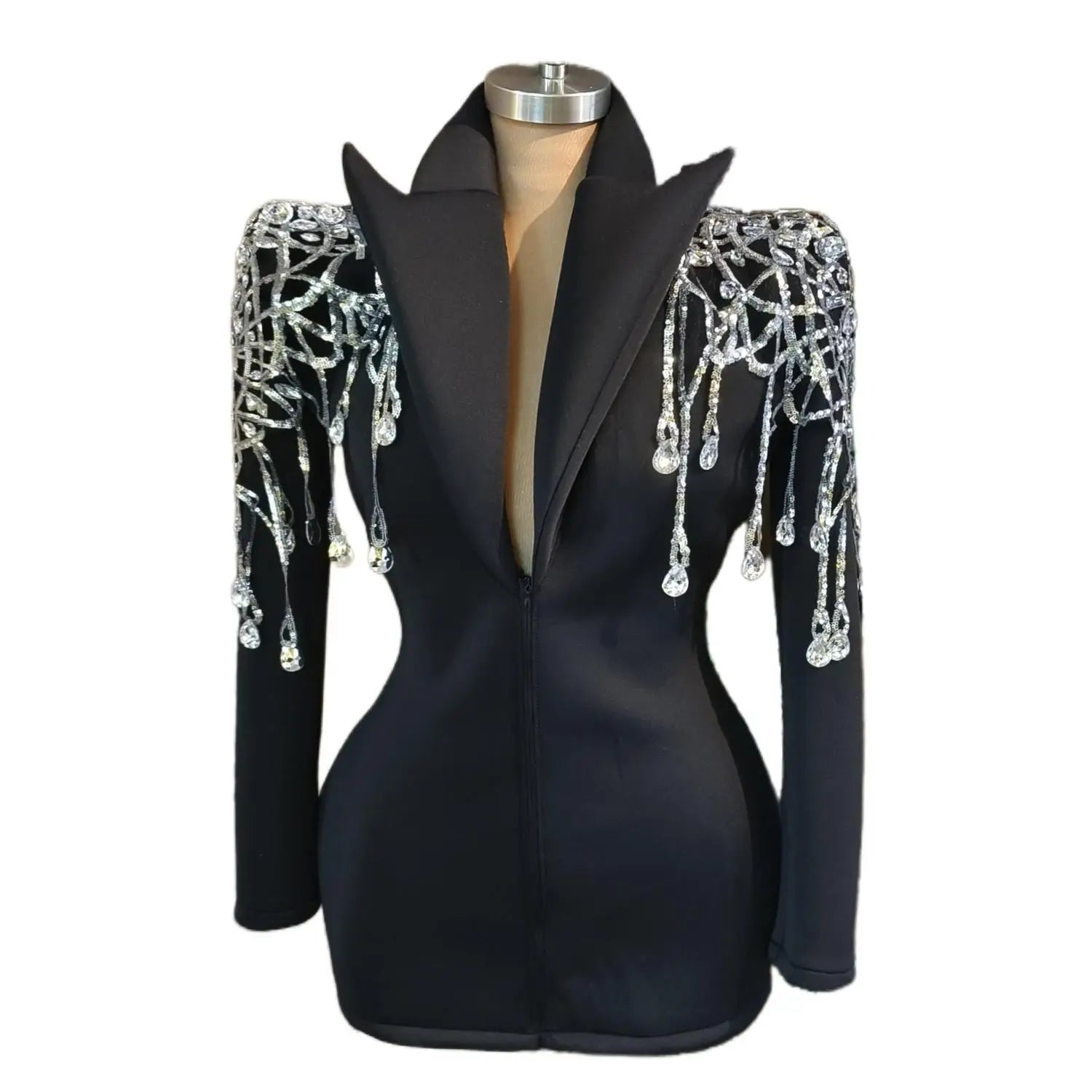 Luxury Rhinestones Mini Cocktail Dress