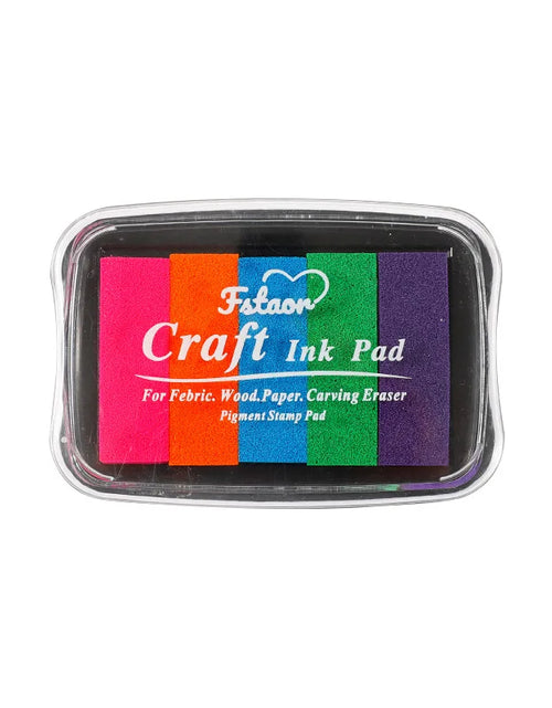 Load image into Gallery viewer, 5-Color Gradient Color Ins Seal Stamp Pad DIY Wedding Finger Painting Garbage Diary Album Creation Ink Pad Big Box
