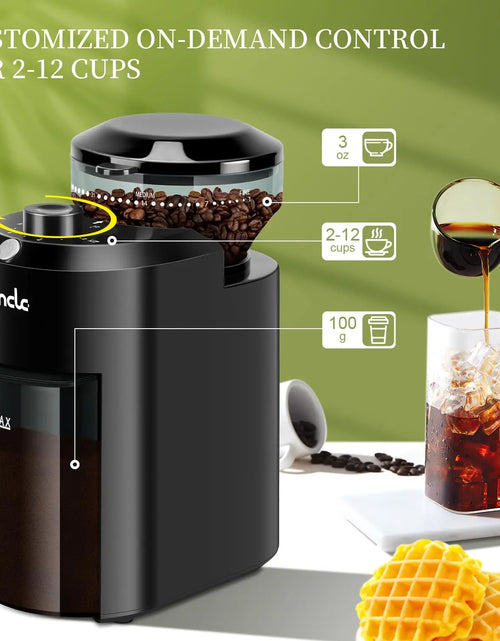 Load image into Gallery viewer, Wancle Automatic Burr Mill Coffee Grinder with 28 Grind Settings Electric Coffee Bean Grinding for Espresso Frech Press 2-12 Cup
