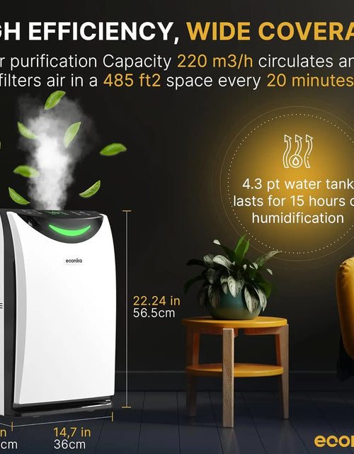 Load image into Gallery viewer, 4 in 1 Humidifier and Air Purifier in One Up To 1035 SqFt - Ionizer UV C Light Air Purifier and Humidifier Combo, Whole House
