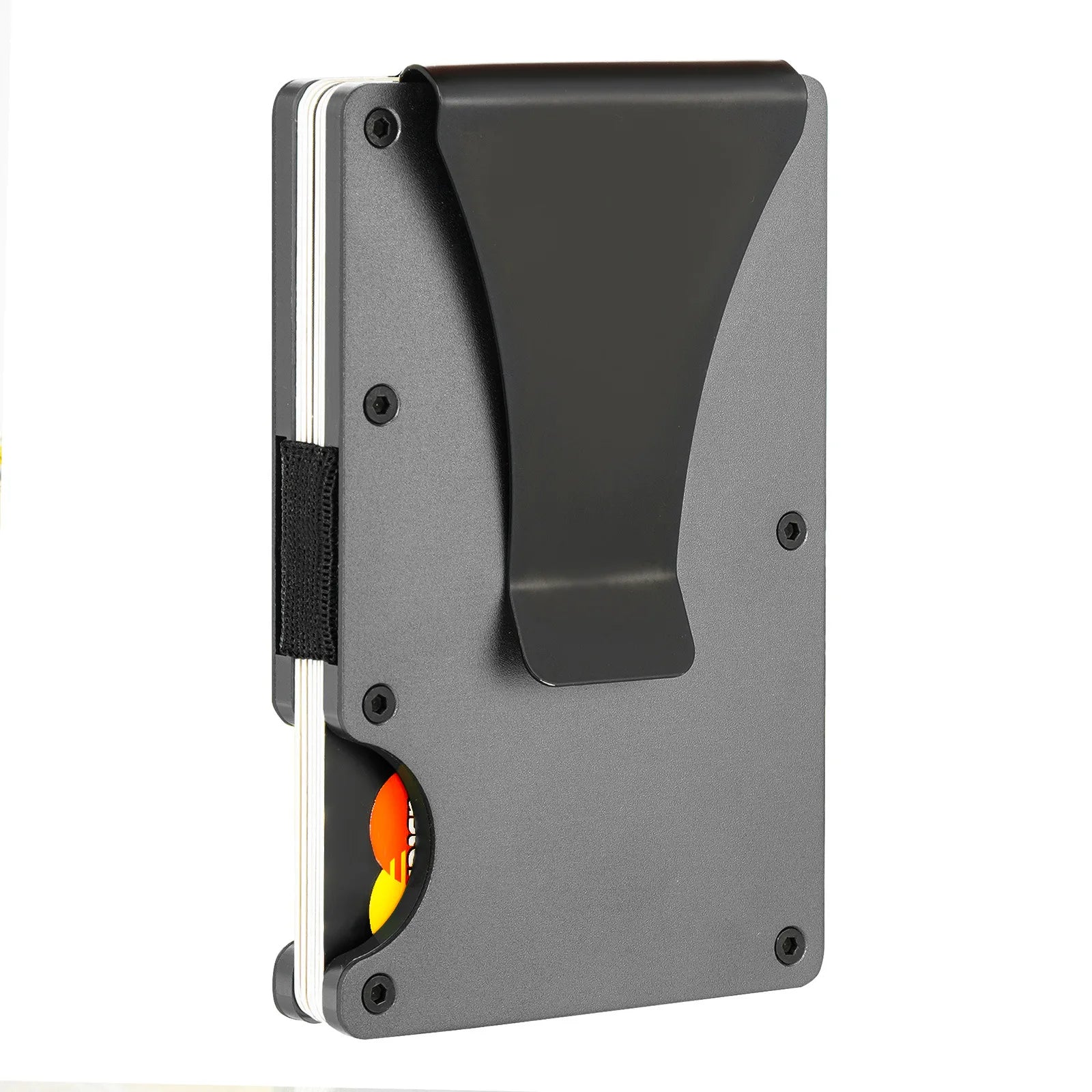 Slim Wallet Men  Front Pocket  Blocking Minimalist Wallet For Men Metal Wallet With Money Clip Mini  Holder ID Credit Card