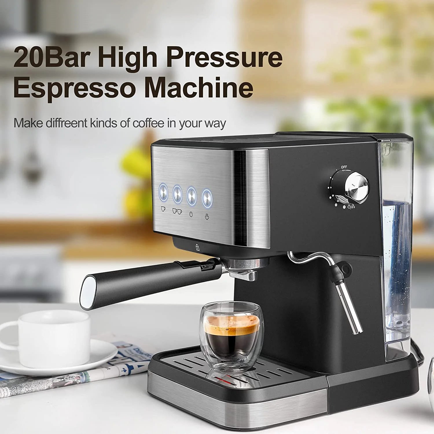 Italian Semi-automatic Concentrated Extraction Milk Foam Household Office Small Coffee Machine