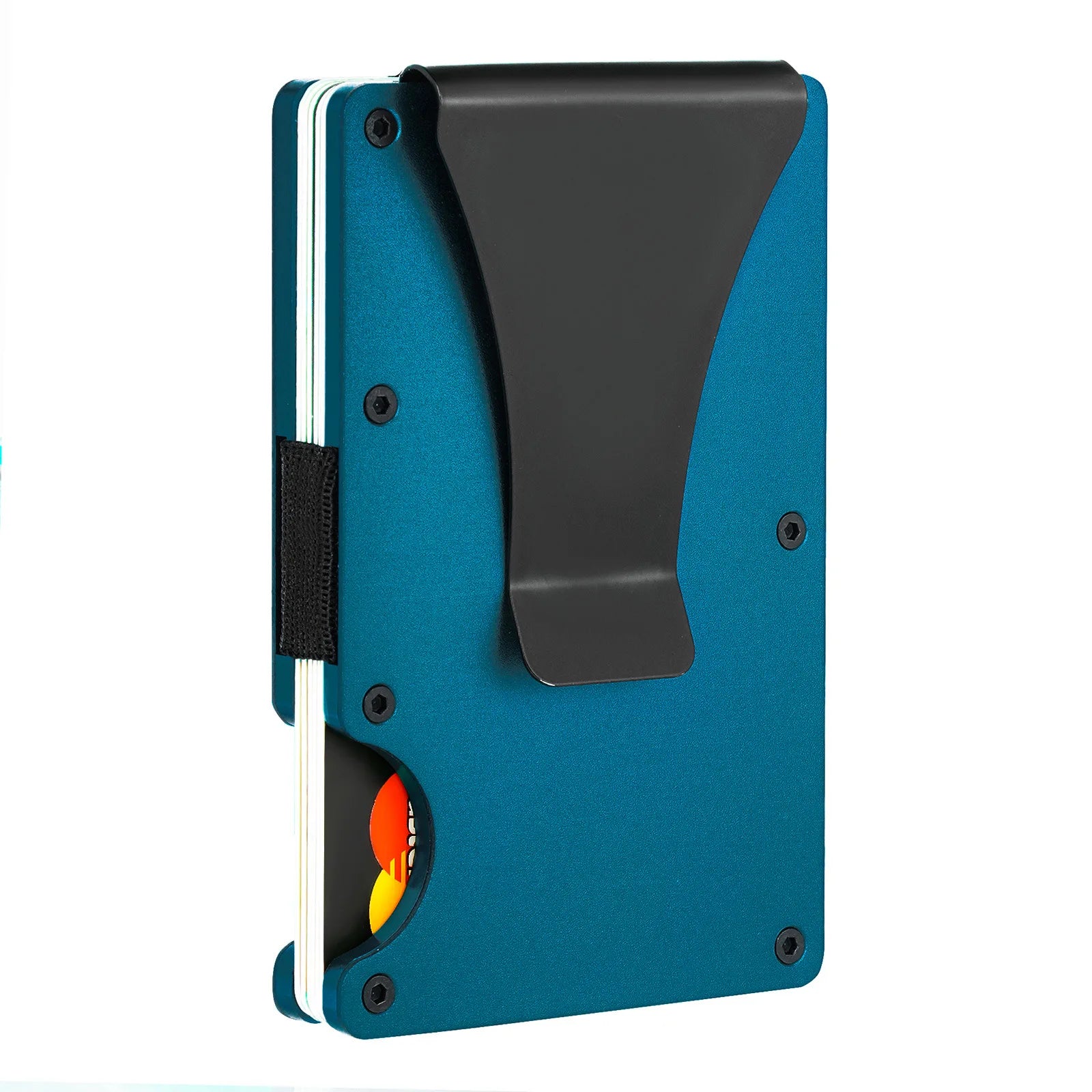 Slim Wallet Men  Front Pocket  Blocking Minimalist Wallet For Men Metal Wallet With Money Clip Mini  Holder ID Credit Card