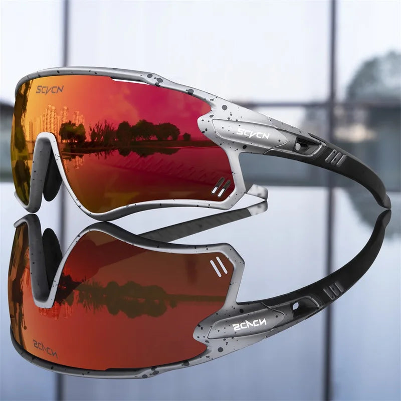 SCVCN Polarized Cycling Glasses MTB Riding Running Sunglasses UV400 Fishing Goggles Man Woman Bike Bicycle Eyewear