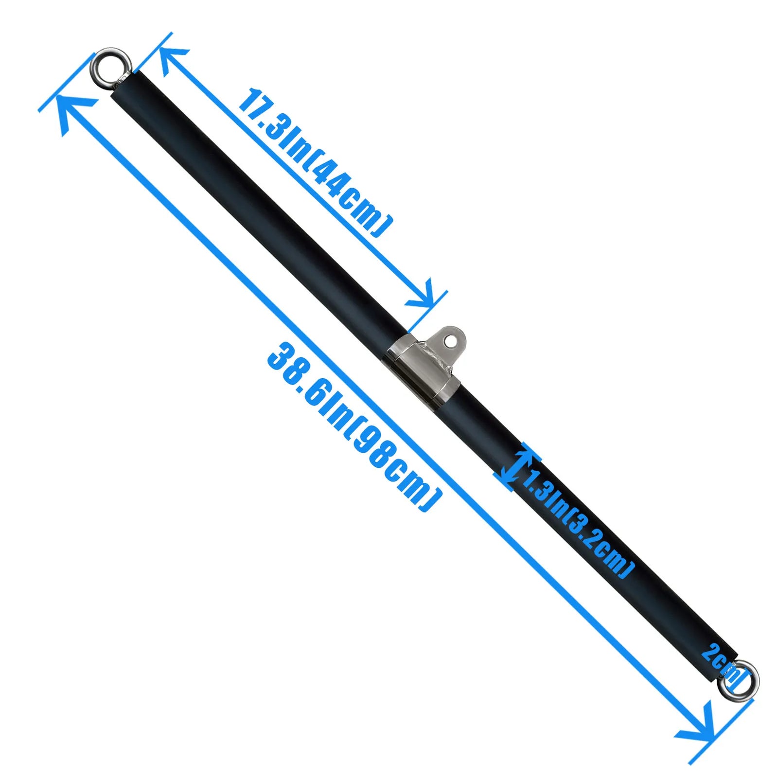 Non-Detachable LAT Pull Down Bar Cable Pulldown Attachments for Gym Straight Bar Resistance Band Bar for Weightlifting Workout