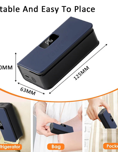Load image into Gallery viewer, Plastic Bag Sealer Mini Heat Bag Sealing Machine Rechargeable Handheld Food Packaging Heat Sealer Thermal Bags Sealing Machine
