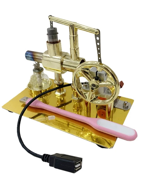 Load image into Gallery viewer, Hot Air Stirling Engine Motor Model Metal Stirling Engine Teaching Aids for Kid 96BA
