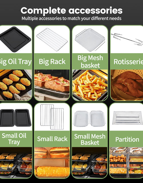 Load image into Gallery viewer, Dual Zone Hot Air Fryer, 23 L Hot Airfryer, XXL Oven 2200 W with LED Touch Screen, 15 Programmes, with Recipe Book
