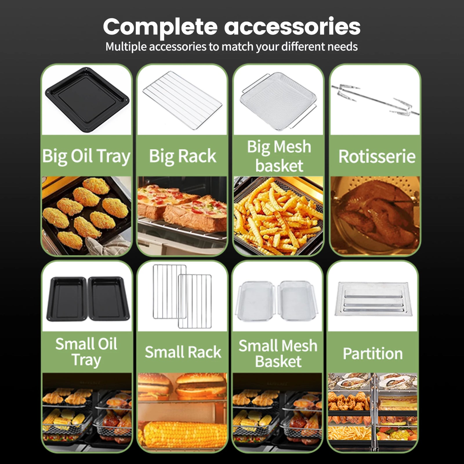 Dual Zone Hot Air Fryer, 23 L Hot Airfryer, XXL Oven 2200 W with LED Touch Screen, 15 Programmes, with Recipe Book