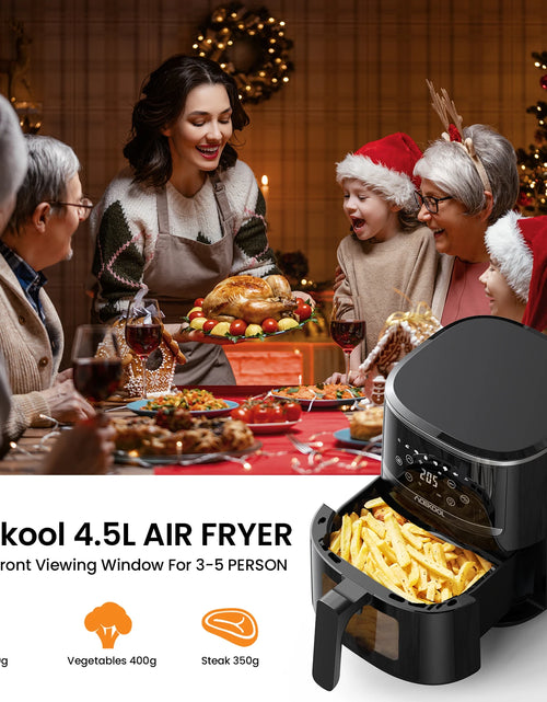 Load image into Gallery viewer, 5 Quart Digital Display Air Fryer Toaster Oven Combo with 8 Cooking Presets Oilless Cooker,Visible Window,Dishwasher Safe Basket
