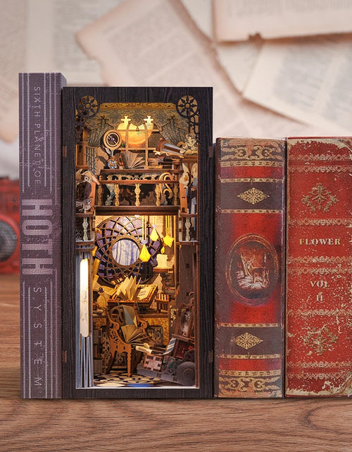 Load image into Gallery viewer, CUTEBEE DIY Book Nook Dollhouse 3D Puzzle with Touch Light Dust Cover Magic Series Gift idea Craft Bookshelf Insert Toy for Gift
