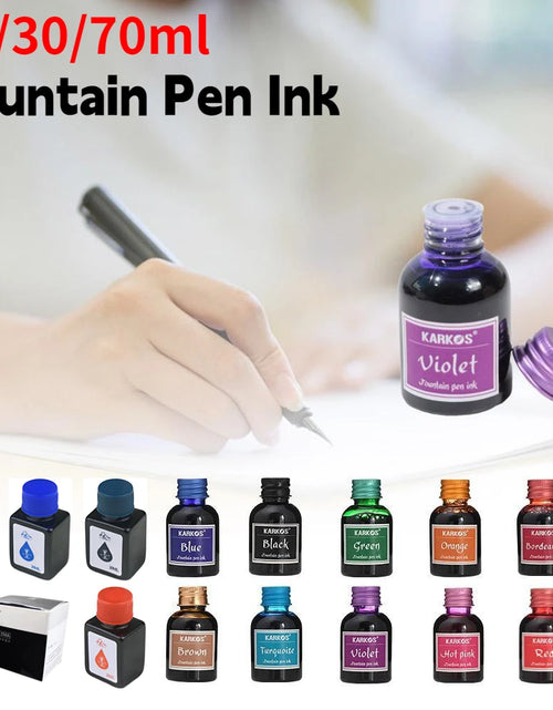 Load image into Gallery viewer, 1 Bottle Pure Colorful 20/30/70ml Fountain Pen Ink Refilling Ink Stationery School High Quality Calligraphy Writing Fountain Ink
