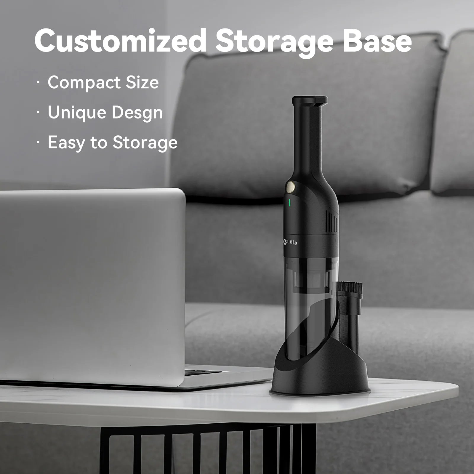 UMLo H6 Handheld Rechargeable Vacuum Cleaner Cordless with 30 Mins Runtime&500 ML Dust-bin, for Car Floors Pet Hair Home Office
