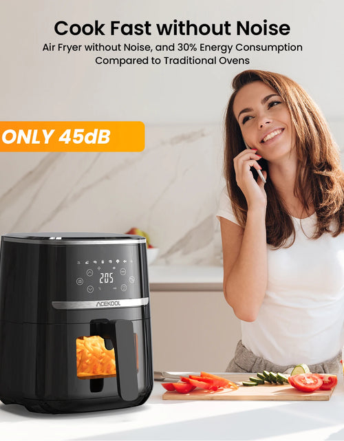 Load image into Gallery viewer, 5 Quart Digital Display Air Fryer Toaster Oven Combo with 8 Cooking Presets Oilless Cooker,Visible Window,Dishwasher Safe Basket
