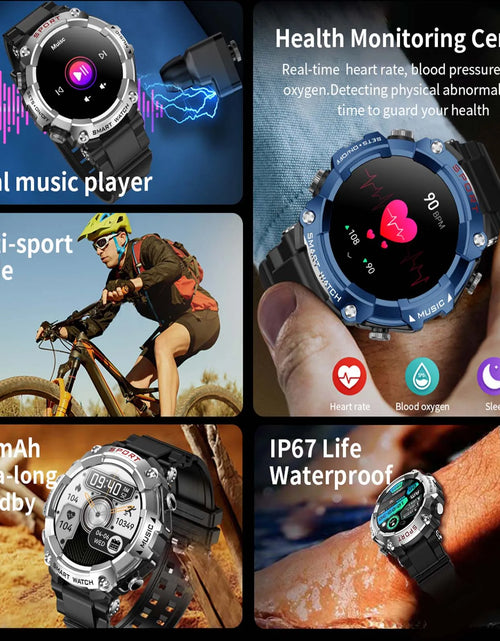 Bild in Galerie-Viewer laden, EIGIIS Smart Watch AMOLED-Display mit In-Ear-Bluetooth-Headset, Überwachung der Herzfrequenz, des Blutdrucks und der Sauerstoffsättigung, HD-Audio

