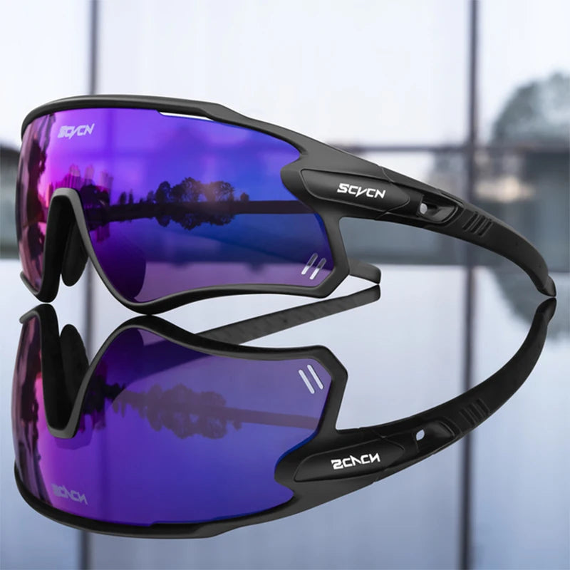 SCVCN Polarized Cycling Glasses MTB Riding Running Sunglasses UV400 Fishing Goggles Man Woman Bike Bicycle Eyewear