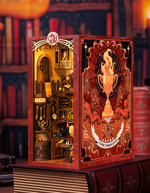 Load image into Gallery viewer, CUTEBEE DIY Book Nook Dollhouse 3D Puzzle with Touch Light Dust Cover Magic Series Gift idea Craft Bookshelf Insert Toy for Gift
