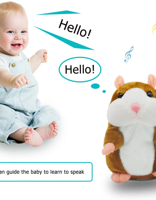 Load image into Gallery viewer, 15cm Cute Walking Talking Hamster Plush Animal Doll Funny Sound Record Repeat Voice Changing Educational Toy Pets
