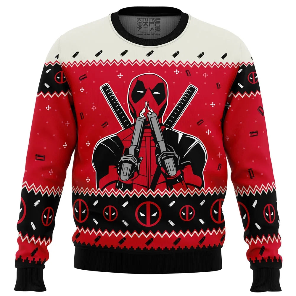 Christmas Men's Hoodie Captain America Boy Pullover 3D Printing Oversized Top Venom Men's Pullover Deadpool Marvel Mens Clothing