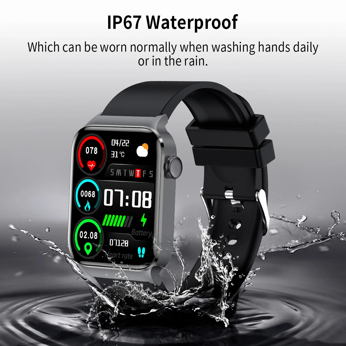 Reloj inteligente, reloj inteligente de fitness de 1,83" para teléfonos Android e iOS, 123 modos deportivos, asistente de voz, reloj inteligente para hombres