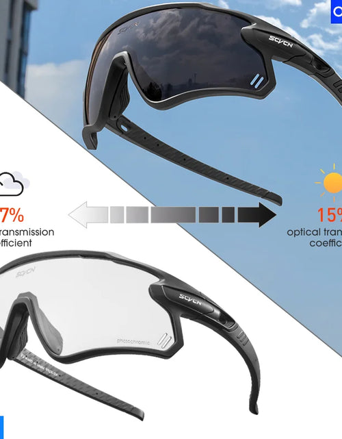 Load image into Gallery viewer, SCVCN Polarized Cycling Glasses MTB Riding Running Sunglasses UV400 Fishing Goggles Man Woman Bike Bicycle Eyewear
