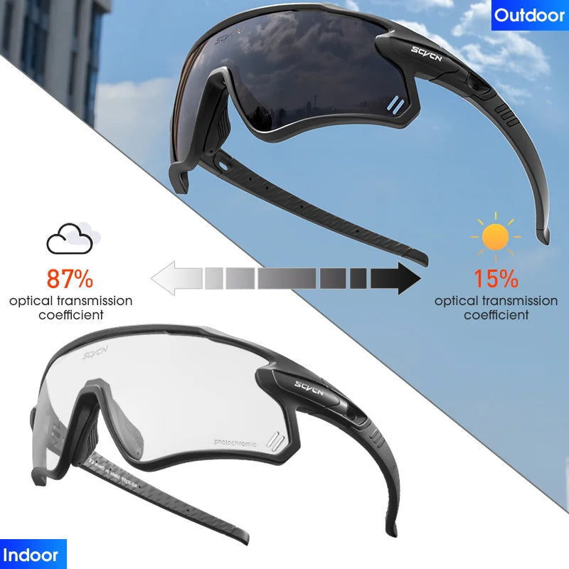 SCVCN Polarized Cycling Glasses MTB Riding Running Sunglasses UV400 Fishing Goggles Man Woman Bike Bicycle Eyewear