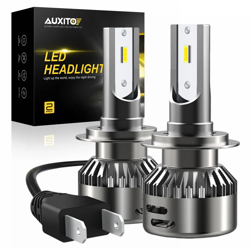 AUXITO H7 9012 HIR2 LED Headlight Bulbs H1 H11 H8 Car LED Bulb 16000Lm CSP Chip HB3 HB4 9005 9006 Auto LED Headlamps 6000K White