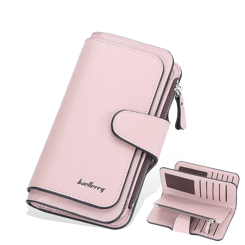 Large Capacity Women Long Leather Wallet