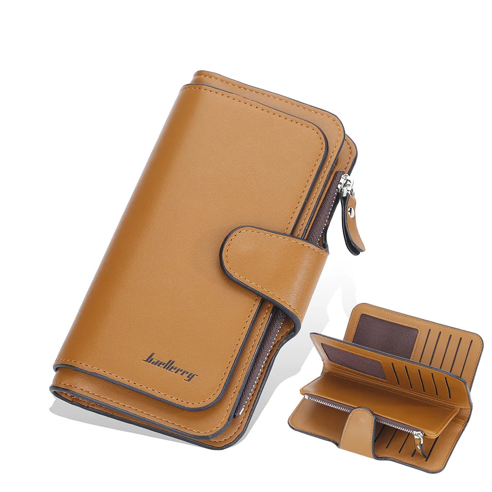 Large Capacity Women Long Leather Wallet