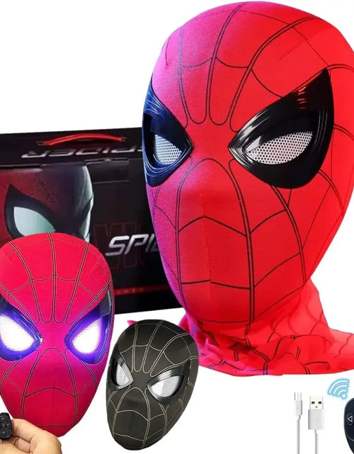 Load image into Gallery viewer, Spiderman Mask Eyes Movable Remote Control Peter Parker Spiderman toys children Halloween Cosplay Costume Mask Christmas Gifts
