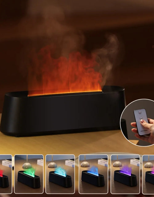 Load image into Gallery viewer, USB Aroma Diffuser Humidifier Addable Essential Oils Aroma Diffuser with Timer Protection Function 7 Colours Ambient Night Light
