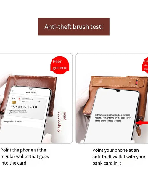 Load image into Gallery viewer, Genuine Leather Slim Thin Bifold Money Clip Wallet with Card Protection RFID Blocking
