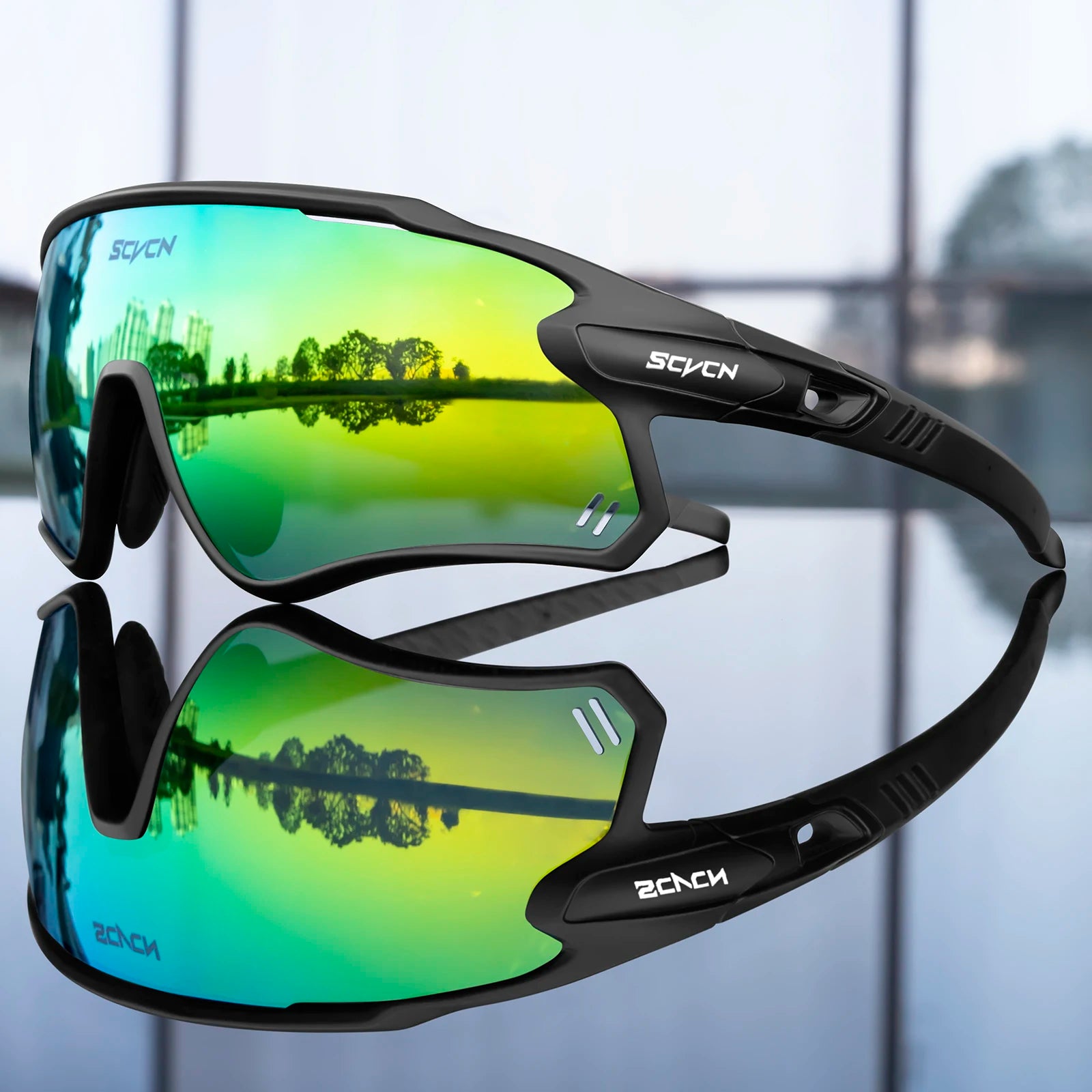 SCVCN Polarized Cycling Glasses MTB Riding Running Sunglasses UV400 Fishing Goggles Man Woman Bike Bicycle Eyewear
