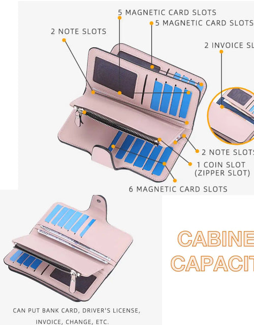 Load image into Gallery viewer, Large Capacity Women Long Leather Wallet
