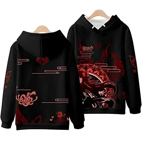Genshin Impact HU TAO HUTAO 3D Hoodies Winer Suit Hoodies Sportswear Harajuku Women Men Hooded Sweatshirts