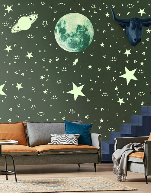 Load image into Gallery viewer, New Luminous Moon Stars Wall Stickers for Kids Room Home Decoration Wall Decals Glow in the Dark Bedroom Ceiling Decor Decals
