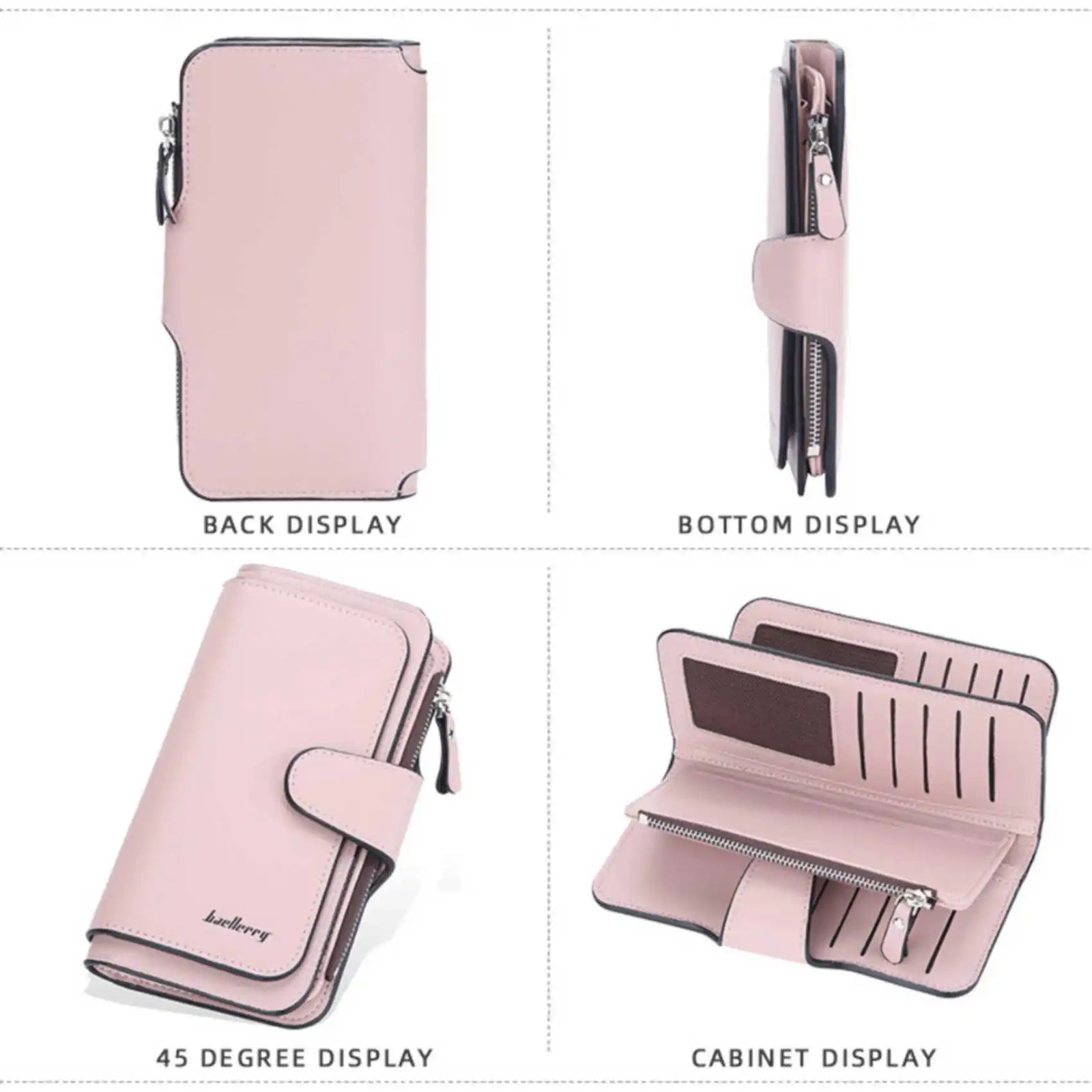 Large Capacity Women Long Leather Wallet