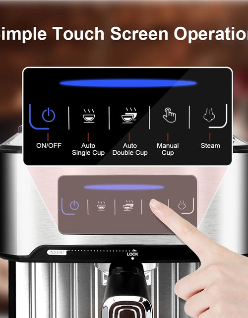 Load image into Gallery viewer, Espresso Coffee Machine Maker Semi-Automatic Pump With Cappuccino Milk Bubble Maker
