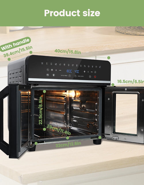 Load image into Gallery viewer, Dual Zone Hot Air Fryer, 23 L Hot Airfryer, XXL Oven 2200 W with LED Touch Screen, 15 Programmes, with Recipe Book
