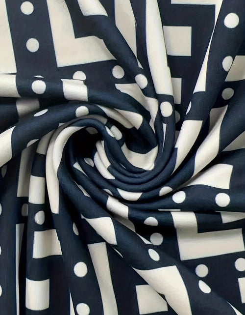 Bild in Galerie-Viewer laden, Kleid mit Wickelarm und geometrischem Diagramm für Damen
