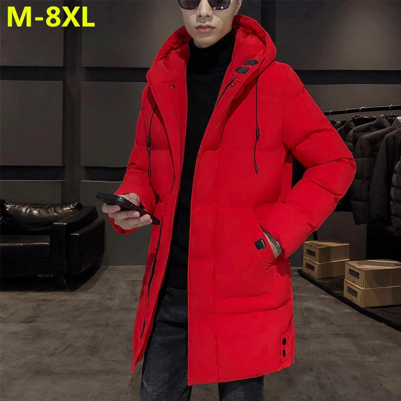 DIMUSI Winter Men's Long Jacket Casual Men Outwear Thermal Parkas Coats Man Cotton Thick Warm Windbreaker Jackets Brand Clothing