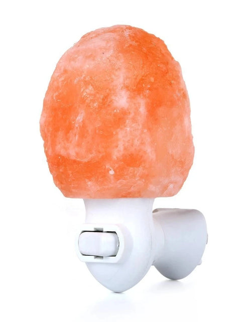 Load image into Gallery viewer, Himalayan Warm White Salt Lamp Natural Crystal Hand Carved Night Light Home Decor Air Purifying with Plug Release Negative Ions
