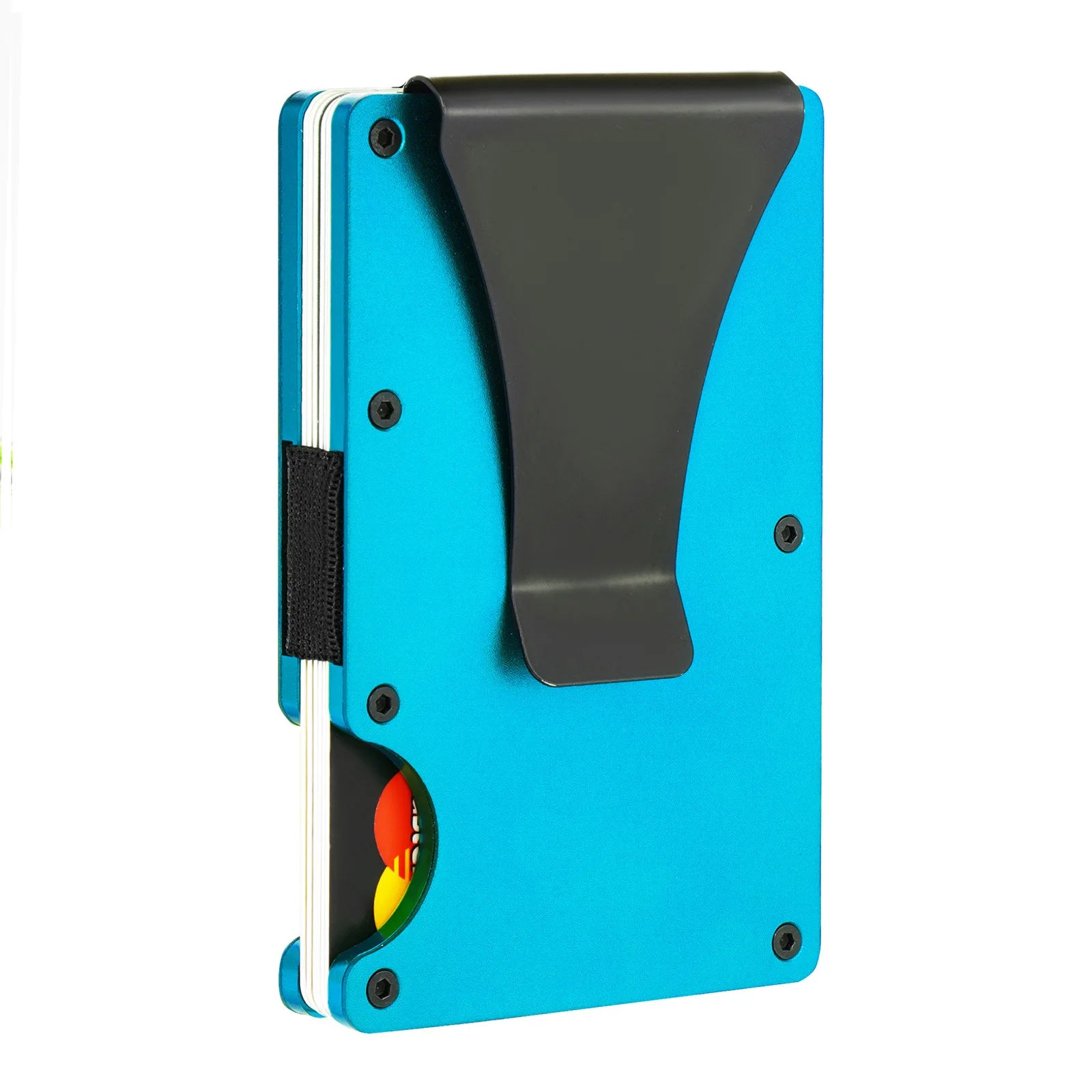 Slim Wallet Men  Front Pocket  Blocking Minimalist Wallet For Men Metal Wallet With Money Clip Mini  Holder ID Credit Card