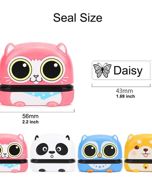 Load image into Gallery viewer, Yellow/Blue/Pink/White Stamp Custom Name Seals for Students Stationery Kindergarten Clothing Engraved Waterproof Non-fading
