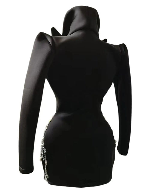 Load image into Gallery viewer, Luxury Rhinestones Mini Cocktail Dress
