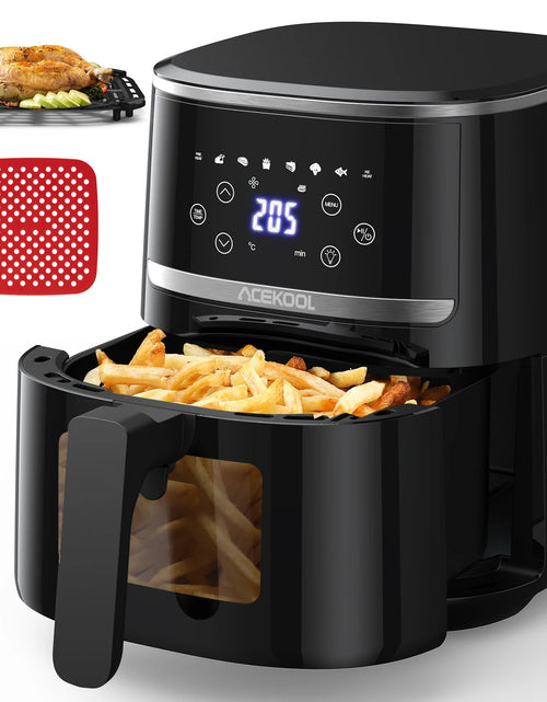 Load image into Gallery viewer, 5 Quart Digital Display Air Fryer Toaster Oven Combo with 8 Cooking Presets Oilless Cooker,Visible Window,Dishwasher Safe Basket
