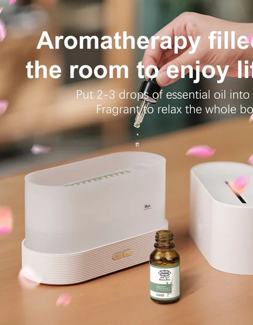 Load image into Gallery viewer, Simulated Flame Aromatherapy Humidifiers 7-Color Light Timing Mute Humidification Essential Oil Diffuser Air purifier

