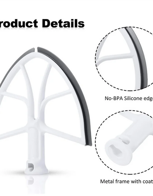 Load image into Gallery viewer, Flex Edge Beater Flat Beater Paddle with Silicone Edges Spare Replacement Parts for KitchenAid 6QT Bowl Lift Stand Mixer
