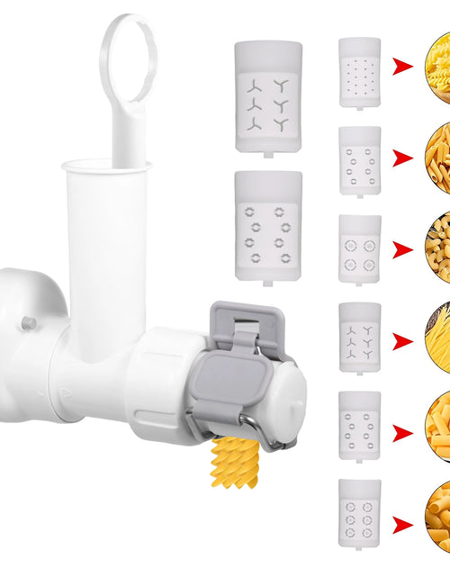 Load image into Gallery viewer, 6 in 1 Gourmet Pastas Press Stand Mixer Attachment Home Noodle Tool With 6 Different Shapes Pasta Press Outlet For Kitchenaid
